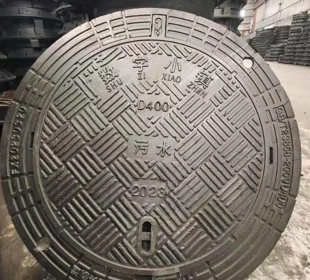 毛嘴镇球墨铸铁防沉降井盖展示